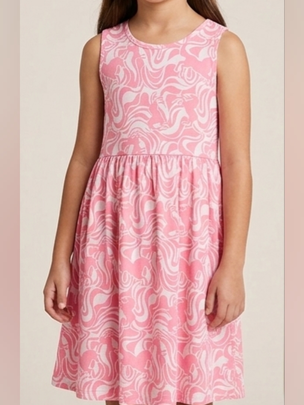 Pink Swirl Kids Dress